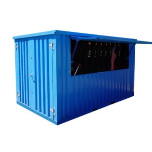 Conteneur Bar Démontable 3×2 mètres Bleu RAL 5012