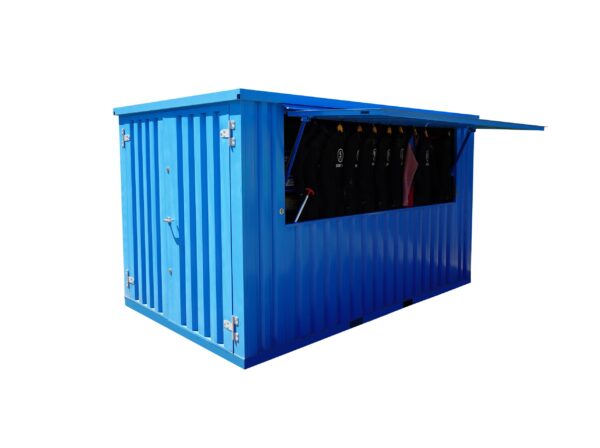 Conteneur Bar Démontable 3×2 mètres Bleu RAL 5012