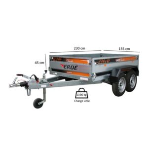 ERDE 234X4F Classic Anhänger - Doppelachsen / gebremst
