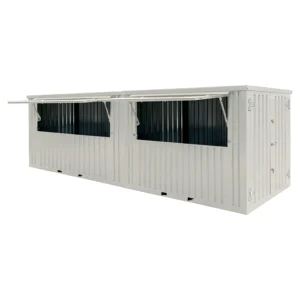 Conteneur Bar Démontable 8×2 mètres XL Blanc RAL 9016