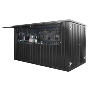 Conteneur Bar Démontable 4×2 mètres Noir RAL 9005