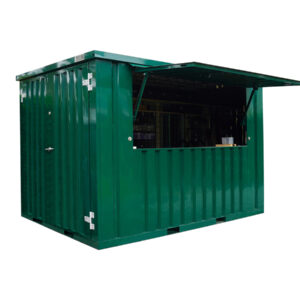 Conteneur Bar Démontable 3×2 mètres Vert RAL 6016