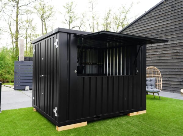 Conteneur Bar Démontable 3×2 mètres Noir RAL 9005 - Image 2
