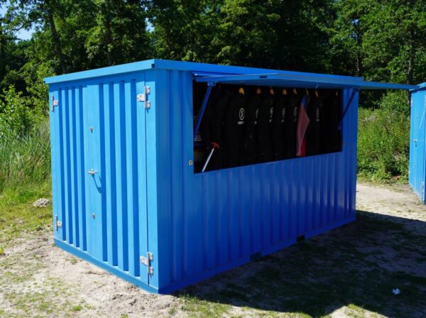 Conteneur Bar Démontable 3×2 mètres Bleu RAL 5012 - Image 3