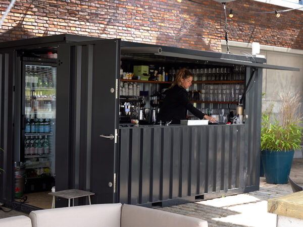 Conteneur Bar Démontable 3×2 mètres Noir RAL 9005 - Image 4