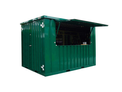 Conteneur Bar Démontable 3×2 mètres Vert RAL 6016
